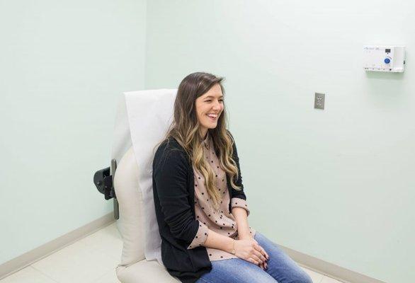 Patient in Exam Room at Skin Wellness Dermatology Center