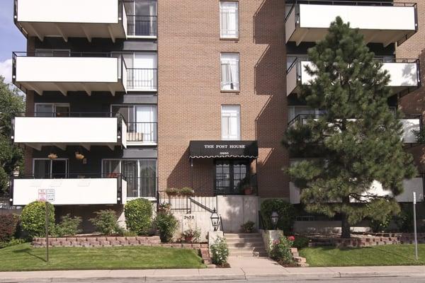 Entry of the Post House apartments.