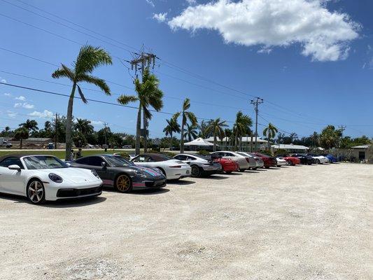 Parking lot - very important consideration for our car club Paradise Region Gruppe.