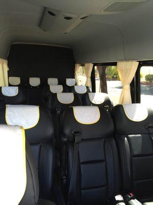 Interior of Mercedes Benz Sprinter 14 Seats