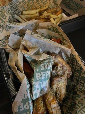 Takeout wings & fries