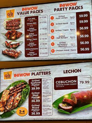 BBQ Menu