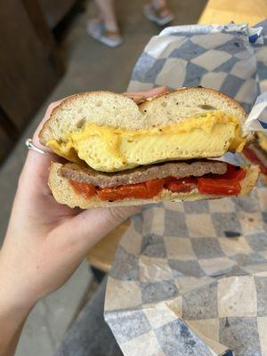 Build you own breakfast sandwich