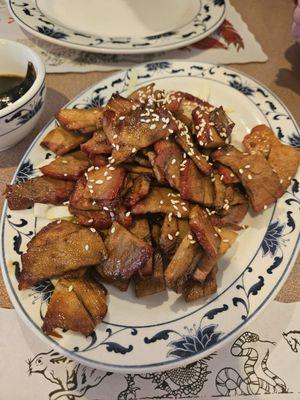 BBQ Pork from appetizers. Was very good with the BBQ sauce offered (pictured slightly in upper left).