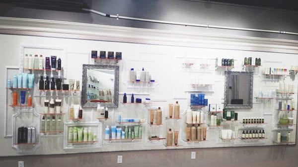 Custom designed artistic display to showcase our products.