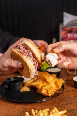 Wings and beef on weck, a classic Buffalo tradition!