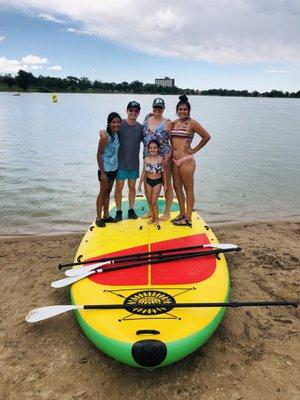 The six person paddleboard we rented. Twice!