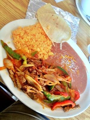 Bistec a la Mexicana. Mexican steak.