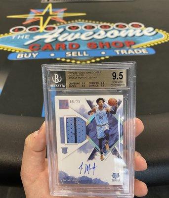 AWESOME Ja Morant Rookie Patch Auto just graded at the Awesome Card Shop!!