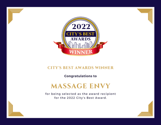 City's Best Massage Award