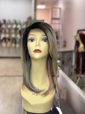 New fashion wigs! Peek a boo color! Synthetic wig!