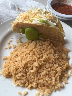 Kids taco & rice