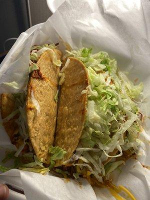 3 chicken tacos