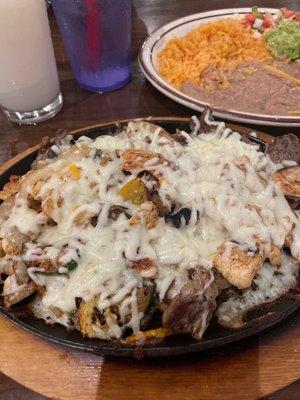 Steak and Chicken Monterey Monterrey Jack Fajitas