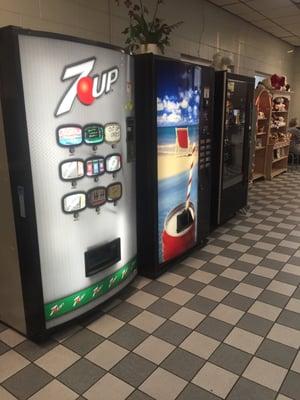 Drinks and candy machines if your hungry.