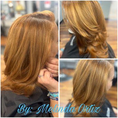 Highlights, Haircut and Style by Melinda!