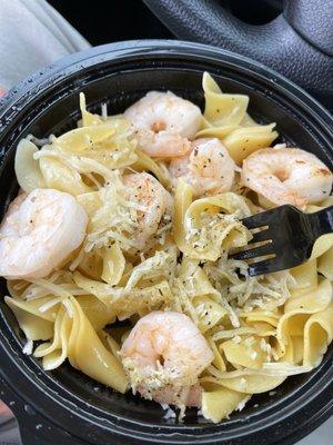 Small Buttered Noodles with Shrimp $9