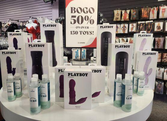 BOGO 50 Evolved, Playboy Pleasure, Gender X, and Zero Tolerance. Offer valid 8/25/2024 -9/28/2024 at store closing.