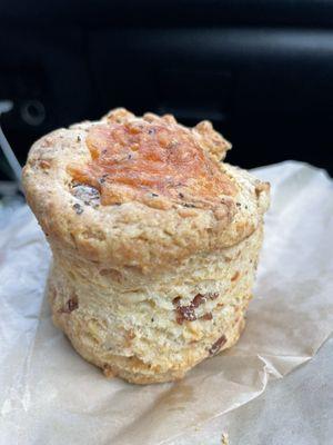 Bacon cheddar scone $6