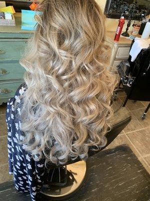 Seamless curls with halo extensions!