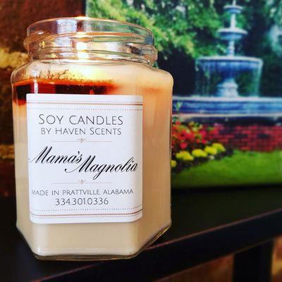 Haven Scents are our very own Southern inspired,  handpoured soy candles.