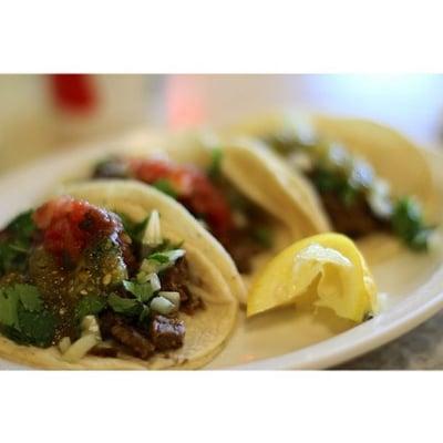 3 Happy Hour Tacos with a Fresh Squeeze of lemon. great price for the quality. and the service was speedy hassle free.