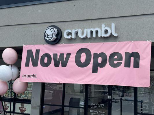 Acrylic letter sign with logo for the new Crumbl Cookie location in Pearl City, HI location.