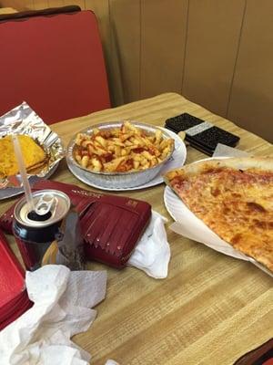 Pizza fries and pattie