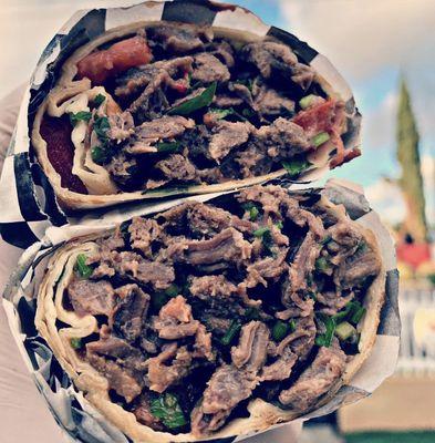 Beef shawarma wrap