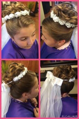 First communion Updo by Selene Vazquez