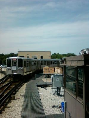 At The Forest Park El on CTA's 2200-series Railcars Farewell Trip.