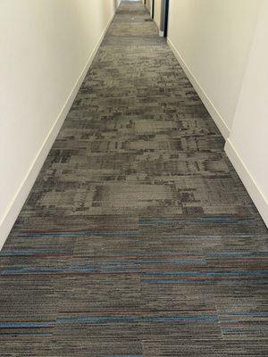 Commercial hallway thoroughly cleaned!