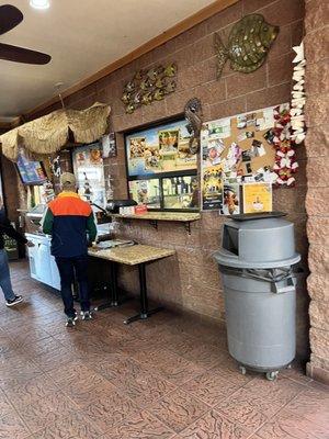 Salad bar and pick up area