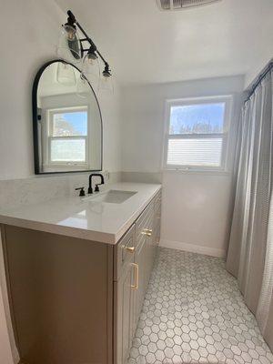 New vanity and floor