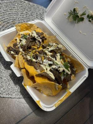 Asada nachos