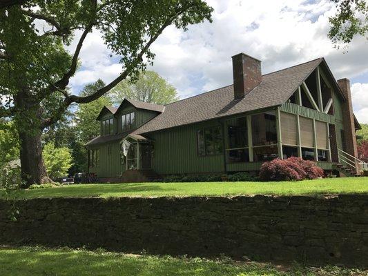 View of the front of the Lodge