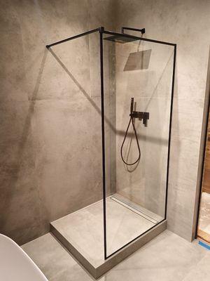 How do you like this minimalist shower cubicle? I love it.