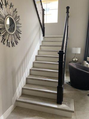 Stair risers and treads