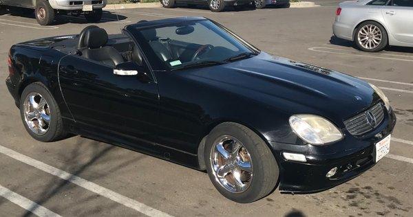 My SLK320 Mercedes, now with a new battery.