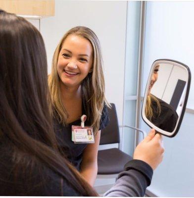 Consulting with a patient