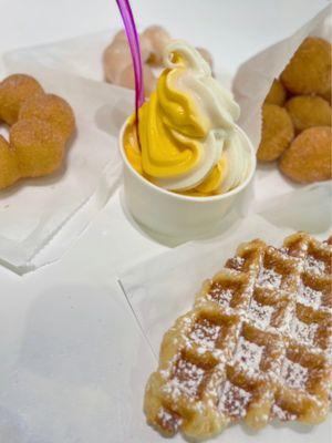 Love Potion, Original Croffle, Glazed, Churro & Mochi Donut Holes, Mango/Vanilla Soft Serve