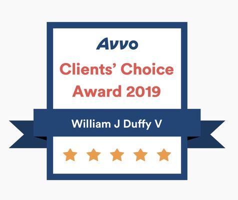 Awarded Avvo Client's Choice Award since 2016