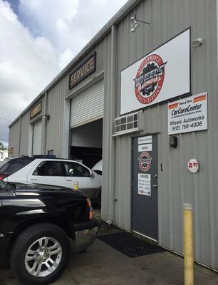 Front of Wheels Autoworks facility.