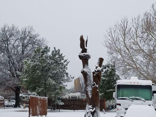 They even have statues that are hand carved