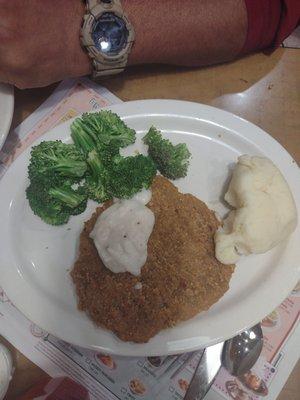 Suppose to be country fried steak and mashed potatoes