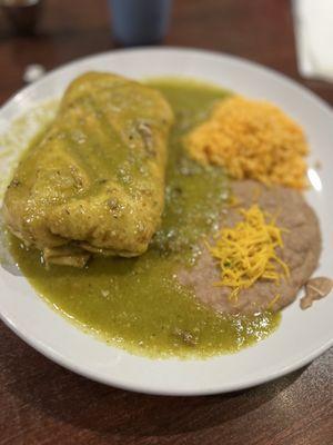 Chile Verde Burrito chimi styl