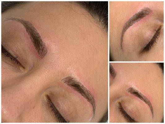 1st session of microblading