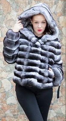 Chinchilla Fur Jacket with hood
 
 http://kaufmanfurs.com/gallery/index.php?cat=6