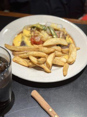 Their House Special Steak with a side of steak fries!! #yummy