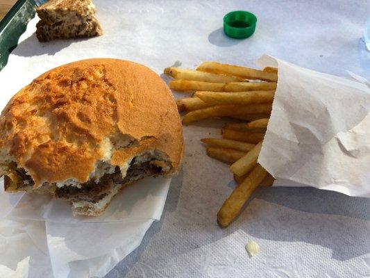 Cheeseburger on a gluten free bun